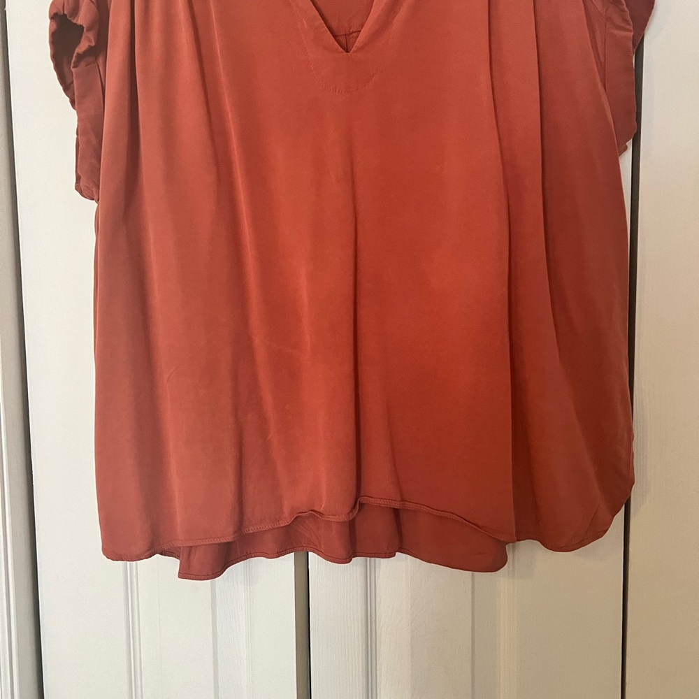 Rose & Olive Rust Blouse - Picture 3 of 9